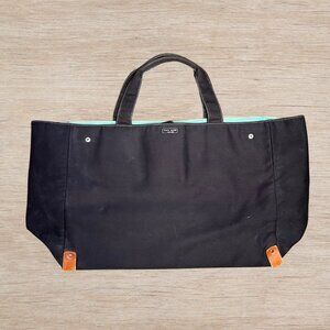 VTG 90s/Y2K Kate Spade Black Canvas Large Tote Travel Bag Designer Purse